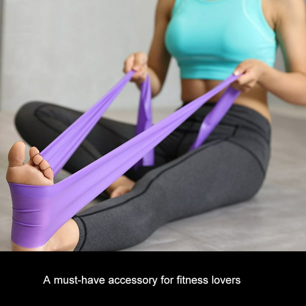 2m Elastic Resistance Stretch Yoga Bands Fitness Exercise Leg Workout Strap Belt